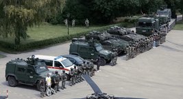 Die Vorführübung mit Elementen der Militärpolizei, Panzergrenadieren und anderen Spezialisten. (Foto: Bundesheer/Sophia Bach)