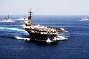 Die USS Saratoga während eines Manövers der Operation Desert Shield. (Foto: U.S. Defense; gemeinfrei)