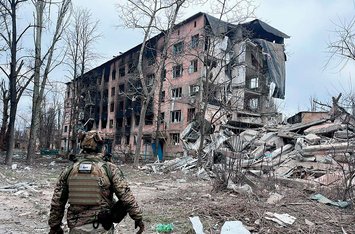 Ukrainische Polizisten in der ostukrainischen Stadt Awdijiwka (Oblast Donezk) während der dortigen Kämpfe im Jahr 2023. (Foto: National Police of Ukraine; CC BY-SA 4.0)