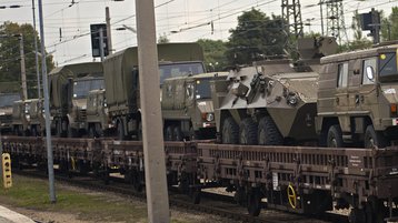 Host Nation Support umfasst auch Logistik wie etwa Bahntransporte von militärischem Gerät. 
